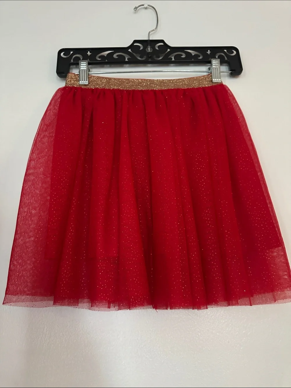 Kids /girls red shinny skirt Sz 7-8